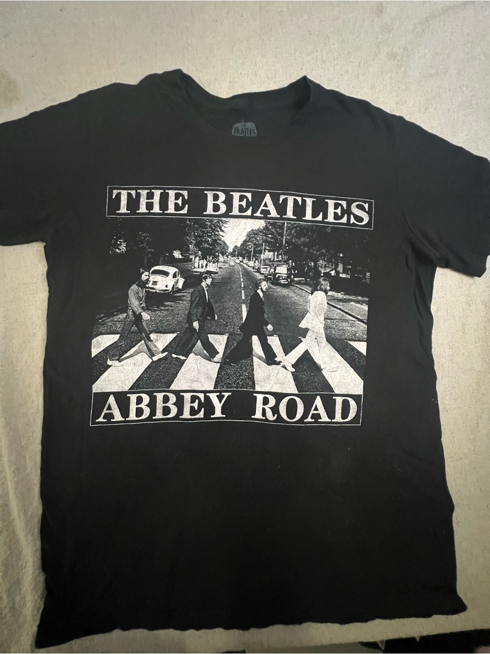 The Beatles Black Abbey Road Short Sleeve Graphic Tee